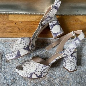 Steve Madden Snakeskin Platform Sandals